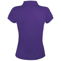 Violet foncé - Back - SOLS - Polo manches courtes PRIME - Femme