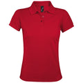 Rouge - Front - SOLS - Polo manches courtes PRIME - Femme