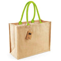 Beige pâle - Vert citron - Front - Westford Mill - Sac de courses CLASSIC