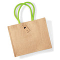 Beige pâle - Vert citron - Back - Westford Mill - Sac de courses CLASSIC