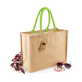 Beige pâle - Vert citron - Side - Westford Mill - Sac de courses CLASSIC