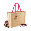 Beige pâle - Fuchsia - Side - Westford Mill - Sac de courses CLASSIC