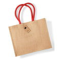 Beige pâle - Rouge vif - Front - Westford Mill - Sac de courses CLASSIC