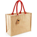 Beige pâle - Rouge vif - Side - Westford Mill - Sac de courses CLASSIC