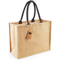 Beige pâle - Noir - Front - Westford Mill - Sac de courses CLASSIC