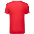 Rouge - Blanc - Back - Fruit of the Loom - T-shirt RINGER - Homme