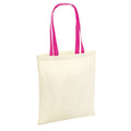 Beige pâle - Fuchsia - Front - Westford Mill - Tote bag