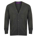 Gris chiné - Front - Henbury - Cardigan - Homme