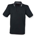 Noir - Blanc - Front - Henbury - Polo - Homme