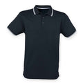 Bleu marine - Blanc - Front - Henbury - Polo - Homme