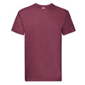 Bordeaux - Front - Fruit of the Loom - T-shirt SUPER PREMIUM - Adulte