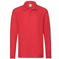 Rouge - Front - Fruit of the Loom - Polo PREMIUM - Homme