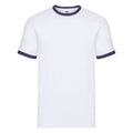 Blanc - Bleu marine - Front - Fruit of the Loom - T-shirt - Homme