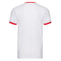 Blanc - Rouge - Back - Fruit of the Loom - T-shirt - Homme