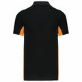 Noir - Orange - Back - Kariban - Polo - Homme