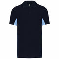 Bleu marine - Bleu ciel - Front - Kariban - Polo - Homme