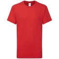 Rouge - Front - Fruit of the Loom - T-shirt ICONIC PREMIUM - Enfant