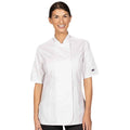 Blanc - Front - Dennys - Veste de cuisinier PREMIUM - Femme