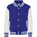 Bleu roi - Blanc - Front - Awdis - Blouson d´université - Enfant