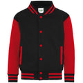 Noir vif - Rouge feu - Front - Awdis - Blouson d´université - Enfant