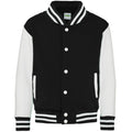 Noir vif - Blanc - Front - Awdis - Blouson d´université - Enfant