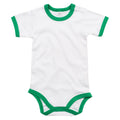 Blanc - Vert Kelly - Front - Babybugz - Body RINGER - Bébé