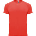 Corail fluo - Front - Roly - T-shirt BAHRAIN - Homme