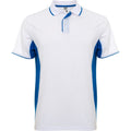 Blanc - Bleu roi - Front - Roly - Polo MONTMELO - Adulte