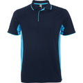 Bleu marine - Bleu ciel - Front - Roly - Polo MONTMELO - Adulte