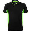 Noir uni - Vert clair - Front - Roly - Polo MONTMELO - Adulte