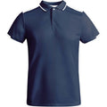 Bleu marine - Blanc - Front - Roly - Polo TAMIL - Homme