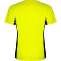 Jaune fluo - Noir uni - Back - Roly - T-shirt SHANGHAI - Homme