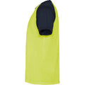 Jaune fluo - Bleu marine - Lifestyle - Roly - T-shirt INDIANAPOLIS - Adulte