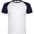 Blanc - Bleu marine - Front - Roly - T-shirt INDIANAPOLIS - Adulte