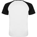 Blanc - Noir uni - Back - Roly - T-shirt INDIANAPOLIS - Adulte