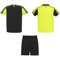 Noir uni - Jaune fluo - Front - Roly - Set de sport JUVE - Adulte