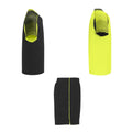 Noir uni - Jaune fluo - Side - Roly - Set de sport JUVE - Adulte