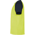 Jaune fluo - Bleu marine - Lifestyle - Roly - T-shirt INDIANAPOLIS - Enfant