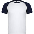 Blanc - Bleu marine - Front - Roly - T-shirt INDIANAPOLIS - Enfant