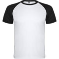 Blanc - Noir uni - Front - Roly - T-shirt INDIANAPOLIS - Enfant