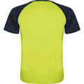 Jaune fluo - Bleu marine - Back - Roly - T-shirt INDIANAPOLIS - Enfant