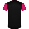 Fuchsia - Noir uni - Back - Roly - T-shirt DETROIT - Adulte