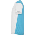 Blanc - Turquoise vif - Lifestyle - Roly - T-shirt DETROIT - Adulte