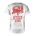 Blanc - Back - Death - T-shirt SCREAM BLOODY GORE - Adulte