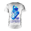 Blanc - Back - Death - T-shirt LEPROSY - Adulte