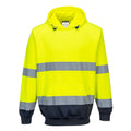 Jaune - Bleu marine - Front - Portwest - Sweat à capuche B316 - Homme