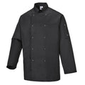 Noir - Front - Portwest - Veste de cuisinier SUFFOLK - Homme