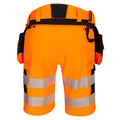 Orange - Noir - Back - Portwest - Short DX4 - Adulte