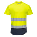 Jaune - Bleu marine - Front - Portwest - T-shirt - Homme