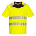 Jaune - Noir - Front - Portwest - T-shirt DX4 - Homme